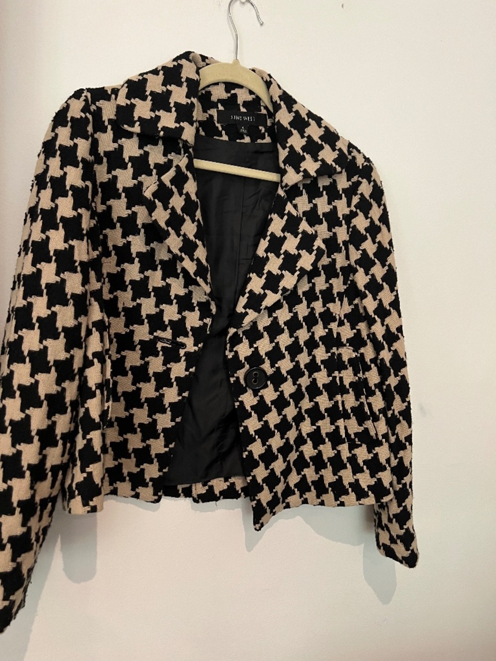 Nine West herringbone houndstooth blazer